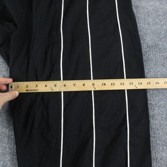 Rujuta Sheth Pants Women XXL Etta Wide Leg Crop Black Linen Blend Quiet Luxury - Picture 12 of 15